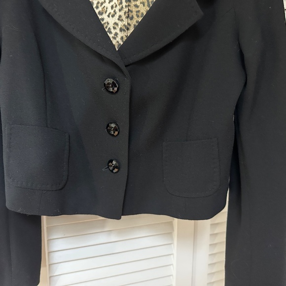 Louise Kennedy Wool Jacket Silk Leopard Print Lining Size 10 Runs Small - Picture 5 of 14
